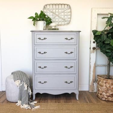 French Provincial Dresser - Tallboy Chest of Drawers 