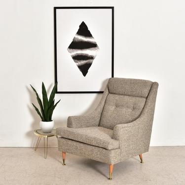 Vintage Mid Century Lounge Chair Newly Reupholstered 