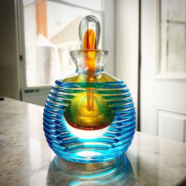 Vintage Murano Italian Sommerso Art Glass Perfume Bottle 