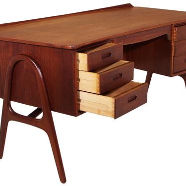 Mid Century Teak Free Standing Desk By Svend Madsen On Hold for Staging 