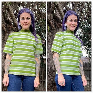 Vintage 1960’s Green Stripes Shirt 