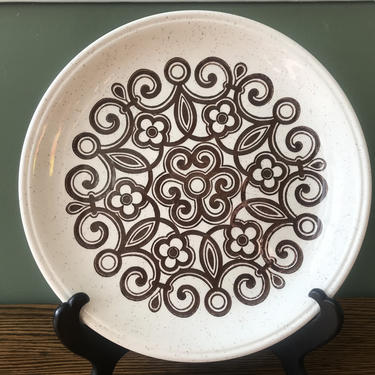 MidCentury Biltons Stoneware Brown and White Plate 
