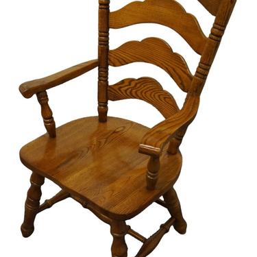 Virginia House Oak Rustic Country Style Ladderback Dining Arm Chair 4300-321 