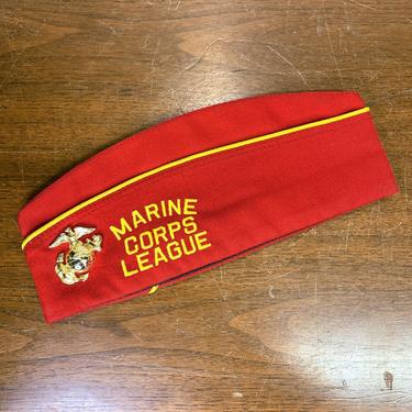 Vintage Marine Corps League Garrison Hat Shangri-La Detachment with Pin 