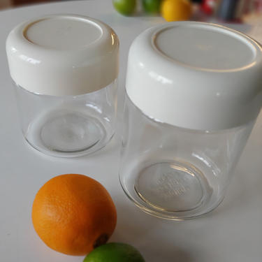 Vintage Heller Designs Glass Canisters - Set of 2 