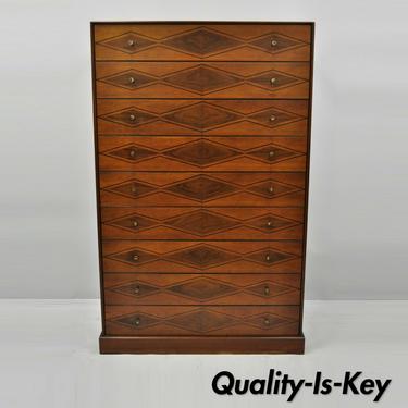 Directional Custom Collection Cherry Tall Chest of Drawers Diamond Front Dresser