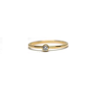 Teeny Tiny Bezel Diamond Ring