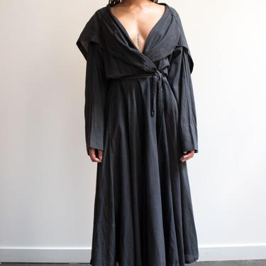 Norma Kamali Charcoal Cotton Coat Dress