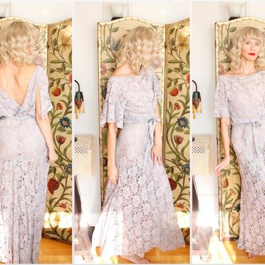 1930s Gown // Lust for Life Lace Gown // vintage 30s gown 