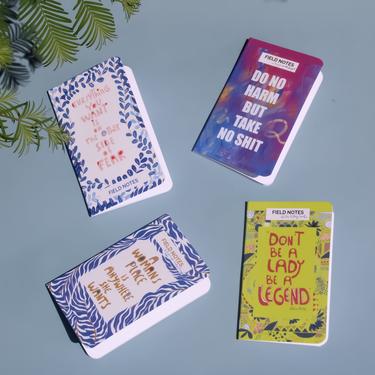 Set of 4 Little pocket notebooks | Travel notebooks | feminist notepads | Mini notepads 