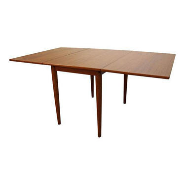 Mid-Century Dining Table Danish Modern Skovmand &amp; Andersen Teak Drop Leaf Table 