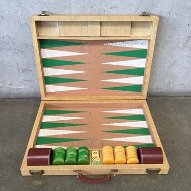 Vintage Backgammon Set w/ Crisloid Bakelite Pieces