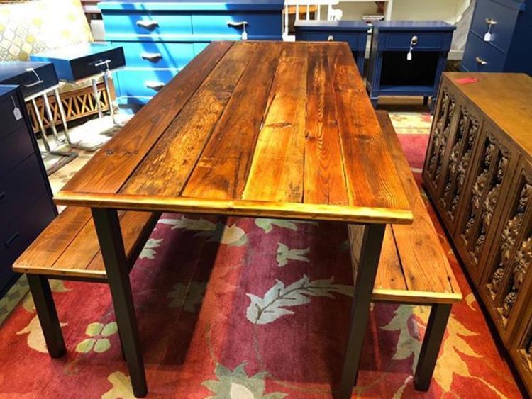 Gorgeous reclaimed wood farm table 29.75 wide 70.5 long 29.5 high 