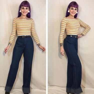 Vintage 1980’s High Waisted Boot Cut Denim Jeans 