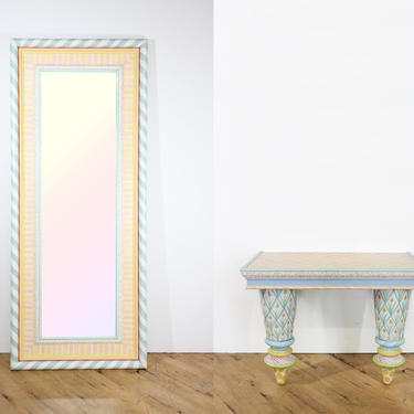 MacKenzie Childs Mirror and Console Table Full Length 