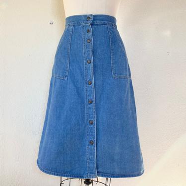 1970s a-line denim skirt 