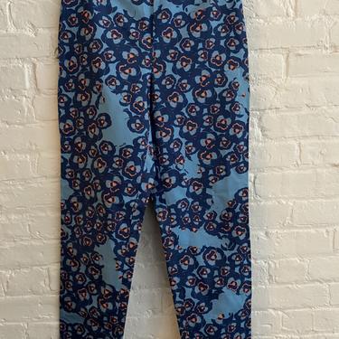 Jil Sander Blue Floral Pants, size 36