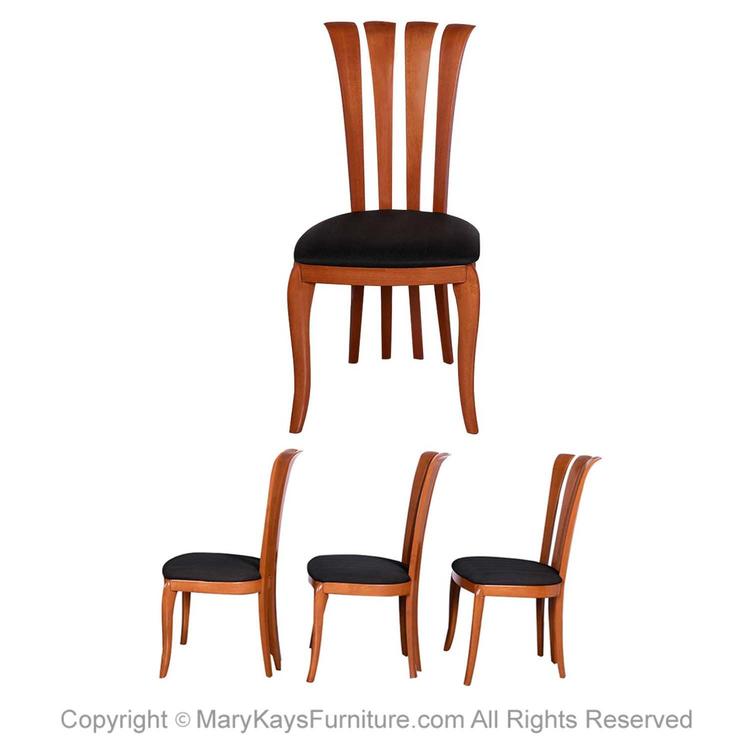 Four A. Sibau Italian Dining Chairs 