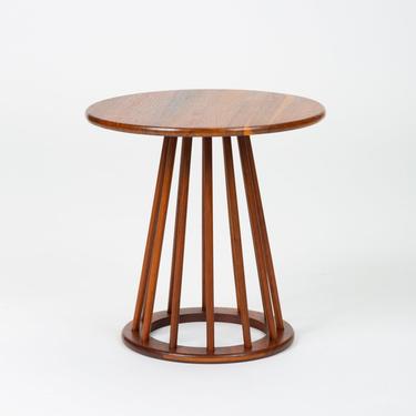 Round Walnut Side Table by Arthur Umanoff for Washington Woodcraft