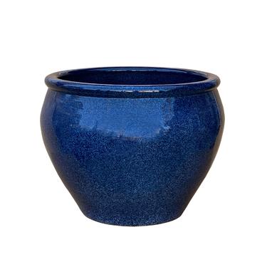 Vintage Blue Flambé Glaze Finish Ceramic Large Planter Water Fish Pot cs7013E 