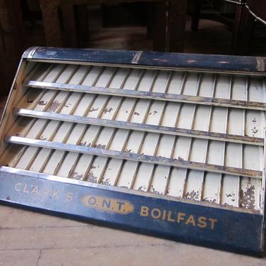 Clark's Boilfast Spool Cabinet Mercantile General Store Thread Display Case 