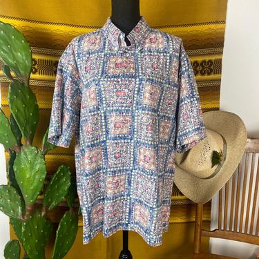 Vintage Men's Reyn Spooner Hawaiian Shirt Traditional Design 