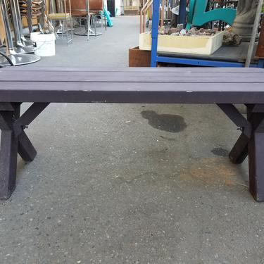 Wood Picnic Table Bench H16.75 x W42 x D13