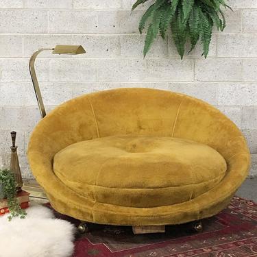 LOCAL PICKUP ONLY ————— Vintage Schnadig Rolling Loveseat 