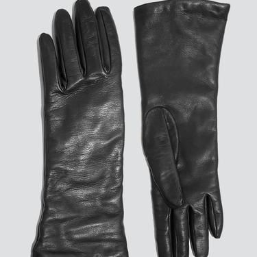 Leather Lined Slim Black Glove