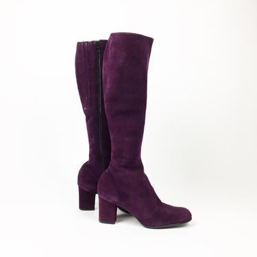 purple haze | vintage 1970s plum purple suede boots 