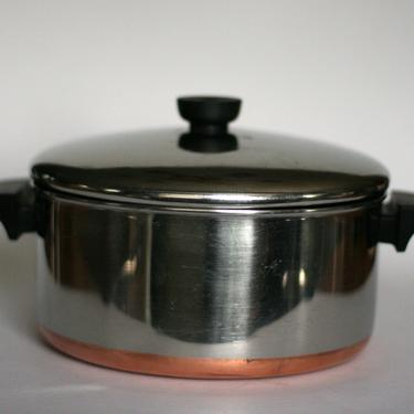 vintage revere ware 4.5 quart stock pot or dutch oven copper bottom 