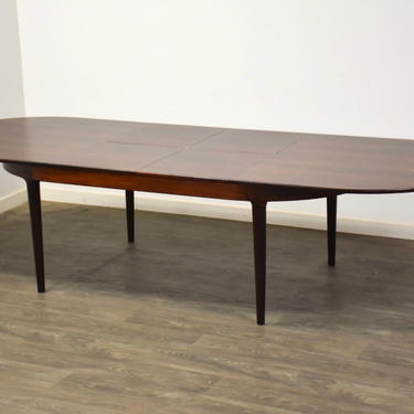 122” Danish Rosewood Butterfly Leaf Dining Table by Mogens Kold 