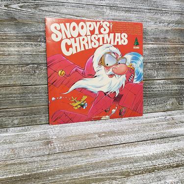 Vintage Snoopy's Christmas Record, 1960's Diplomat Records Stereo LP Album, Santa Riding the Red Baron, Christmas Songs Music, Vintage Vinyl 