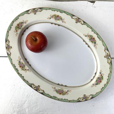 Noritake Carola 16&quot; oval platter - antique 1920s dinnerware 