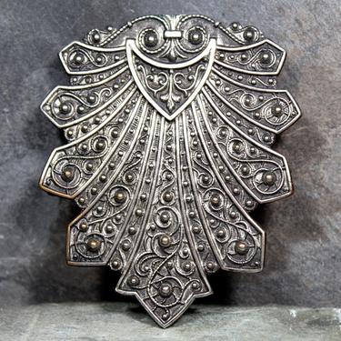 Decorative Silver Piece - Silver Plate Shield/Decoration - Silver Clip - Belt Buckle? Money Clip?  | FREE SHIPPING 