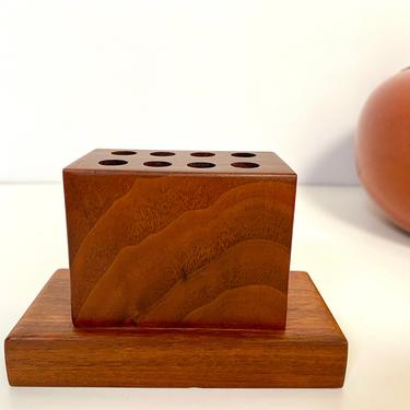 MCM Solid Wood Pen and Pencil Holder 