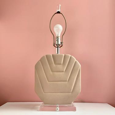 Art Deco Lamp with Lucite Base 