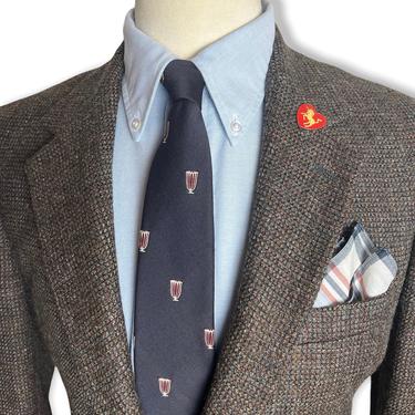 Vintage BILL BLASS 100% Wool TWEED Blazer ~ 36 R ~ jacket / sport coat ~ Preppy / Ivy League / Trad ~ Donegal 