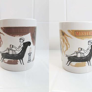 Vintage PBS Mystery Edward Gorey Heat Changing Coffee Mug - Mystery Masterpiece Theater - Mom Dad True Crime Gift 