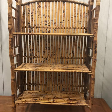 Vintage Bamboo Folding Bookcase 