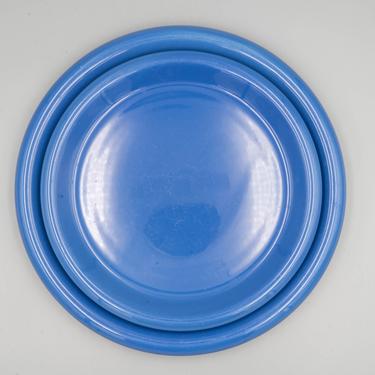 Dinner Plate or Luncheon Plate, Crown Corning Prego Light Blue | Vintage Cadet Blue Dinnerware 