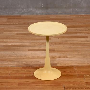 Petite Acrylic Sandy Pedestal Side Table