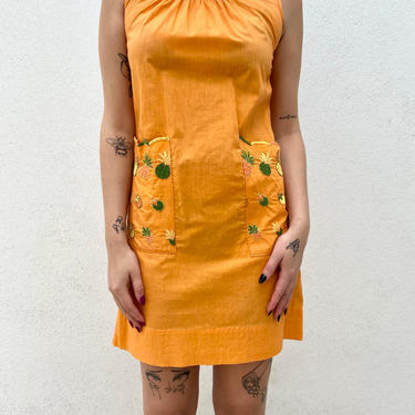 Orange Pi\u00f1a Pocket Dress