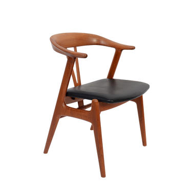 Teak Arm Chair Wishbone Back Chair Danish Modern 