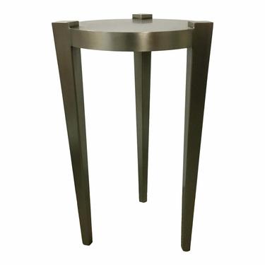 Modern Antique Silver Finished Metal Side Table
