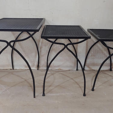 Vintage Salterini Wrought Iron Nesting Tables - Set of 3 by ModandOzzie