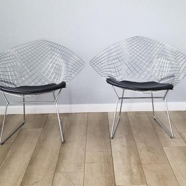 1980s Harry Bertoia Diamond Chairs for Knoll - a Pair 