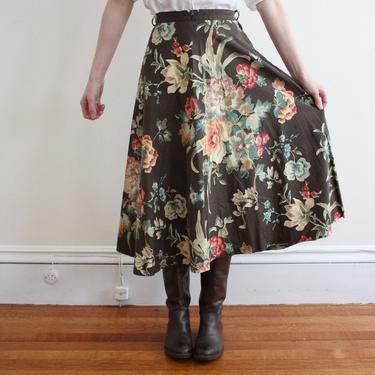 50s floral full skirt 