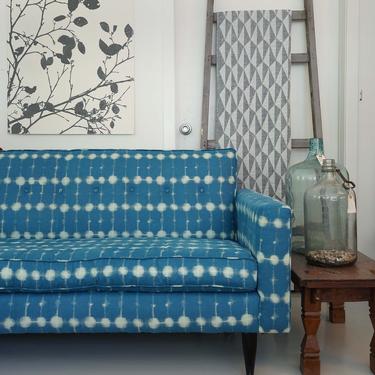 vintage dwr reupholstered couch, design within reach couch, batik couch, modern couch, midcentury modern couch, dwr couch, vintage couch 