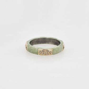Mint Green Old World Enamel Ring